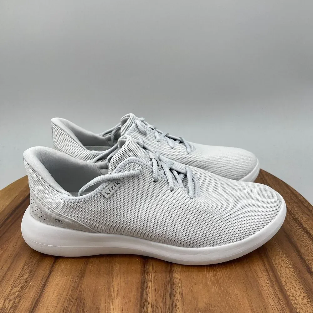 Kizik Madrid Shoes Mens Size 10 Wide Gray Eco Knit Hands Free Slip On Sneakers